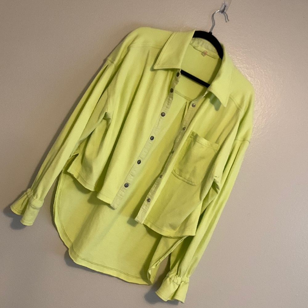 Neon FP shacket top